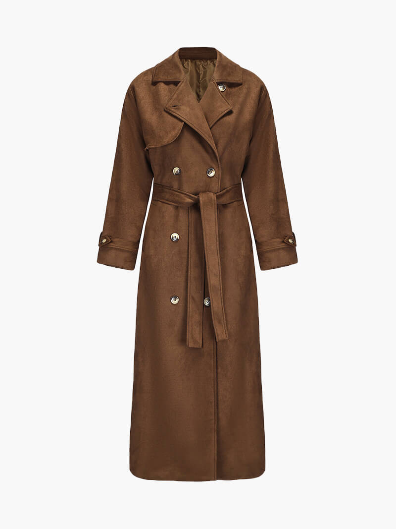Molly Faux Suede Trenchcoat