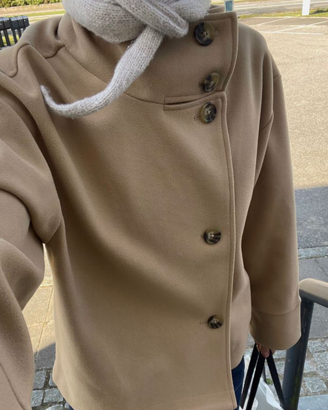 Rosalia Elegant Jacket With Stand Collar