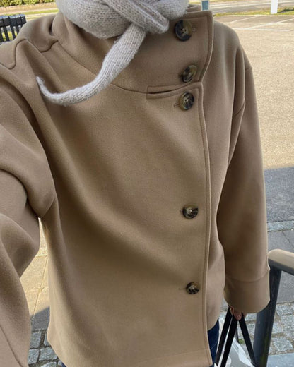 Rosalia Elegant Jacket With Stand Collar