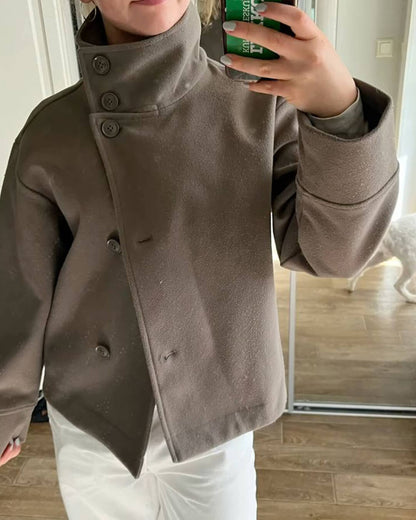 Rosalia Elegant Jacket With Stand Collar