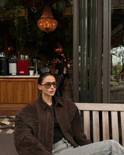 Trisha Suede Lapel Jacket