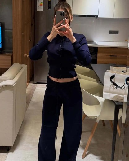 Aimee Knitted Cardigan and Trousers Set