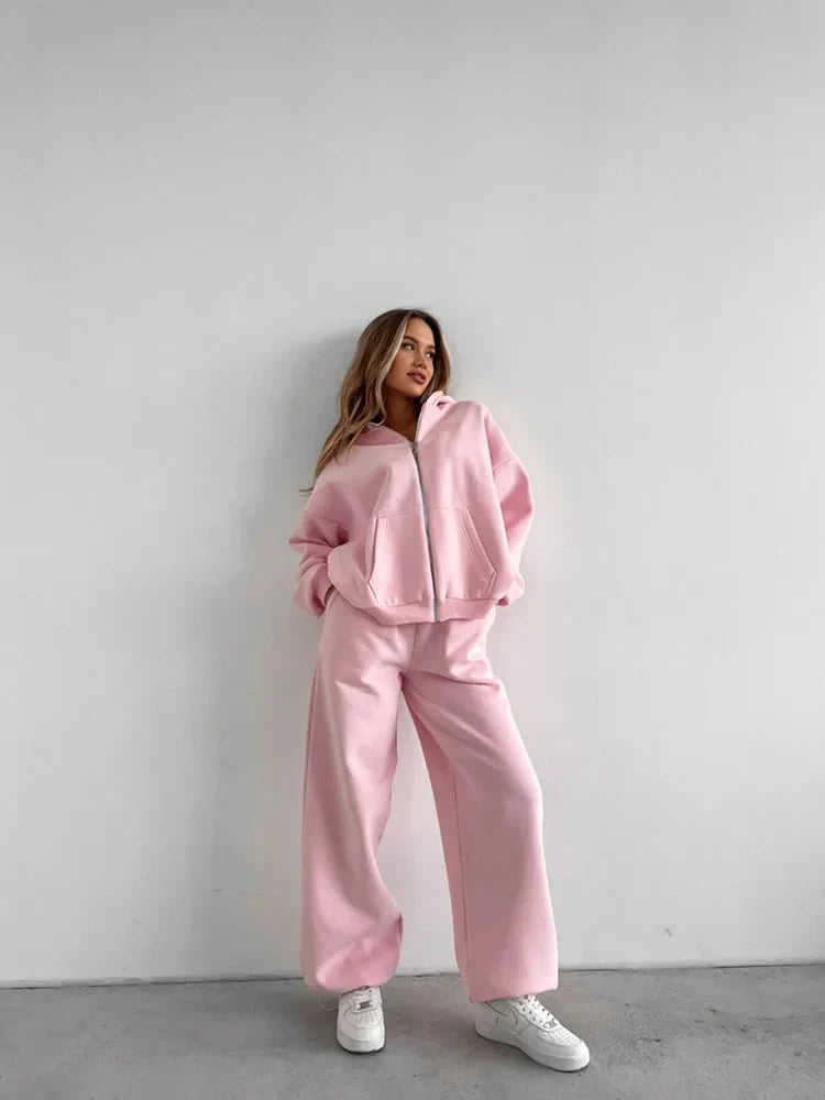 Cecilia Oversized Hoodie Track 2 Piece Set