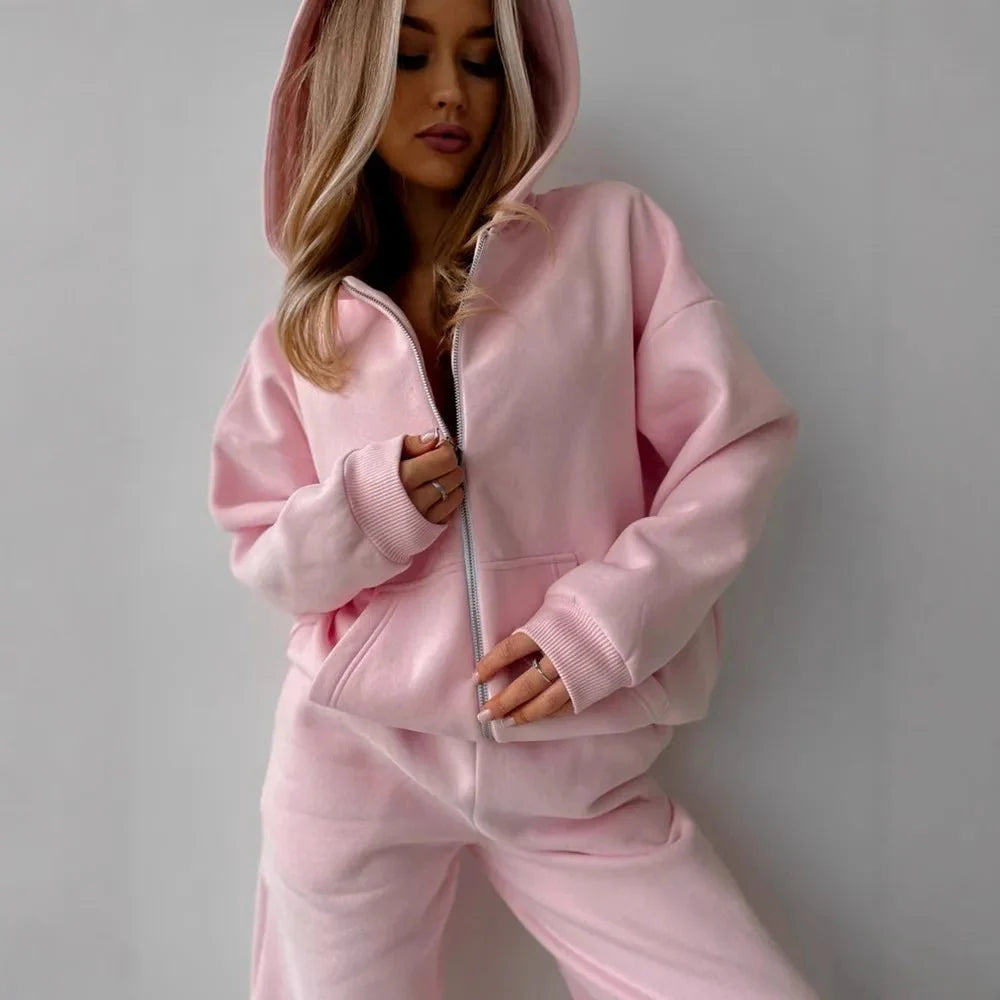 Cecilia Oversized Hoodie Track 2 Piece Set