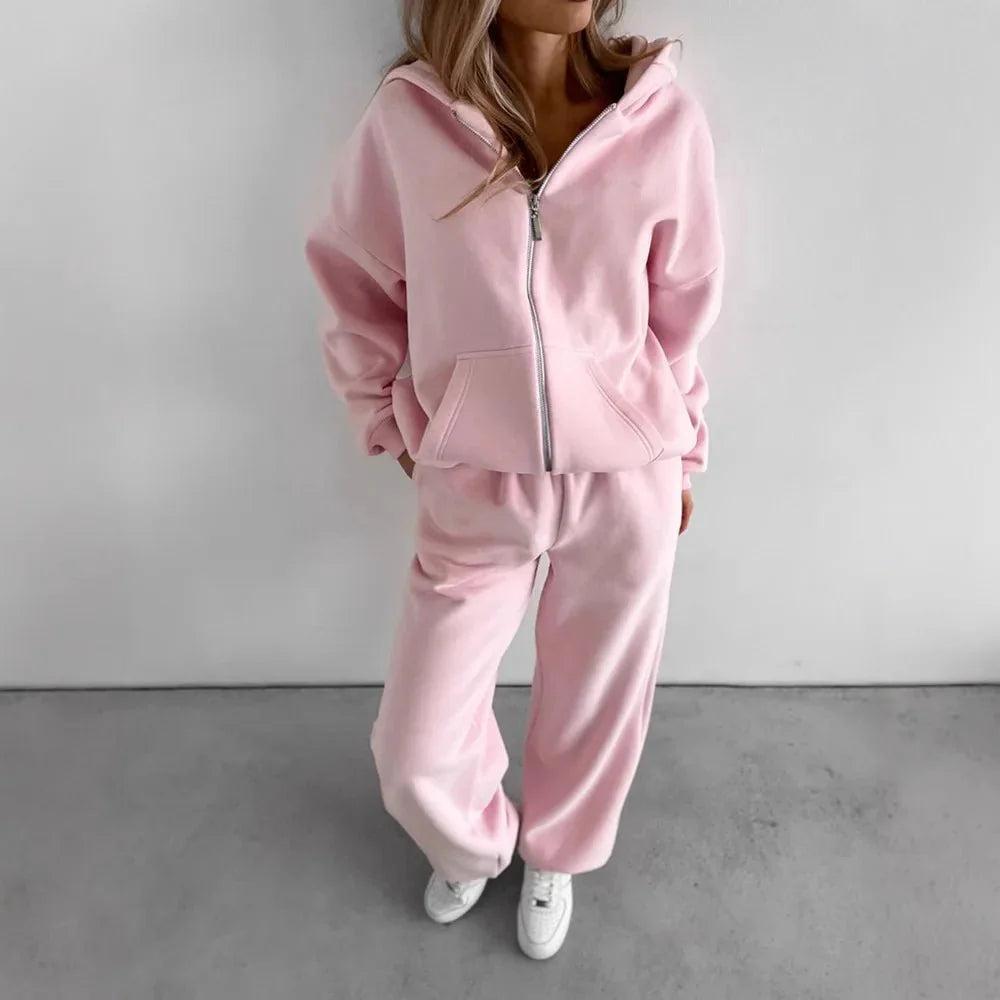 Cecilia Oversized Hoodie Track 2 Piece Set