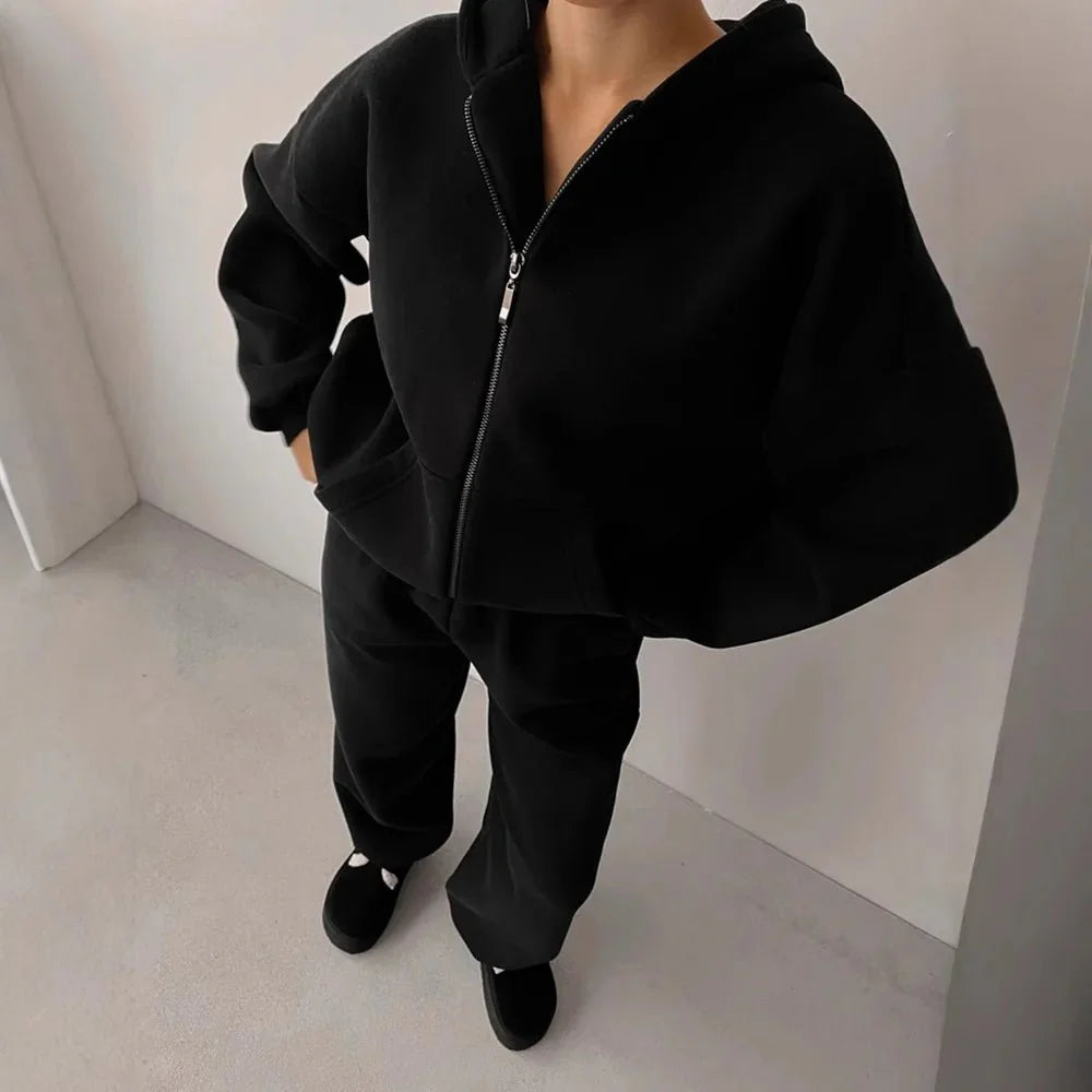 Cecilia Oversized Hoodie Track 2 Piece Set