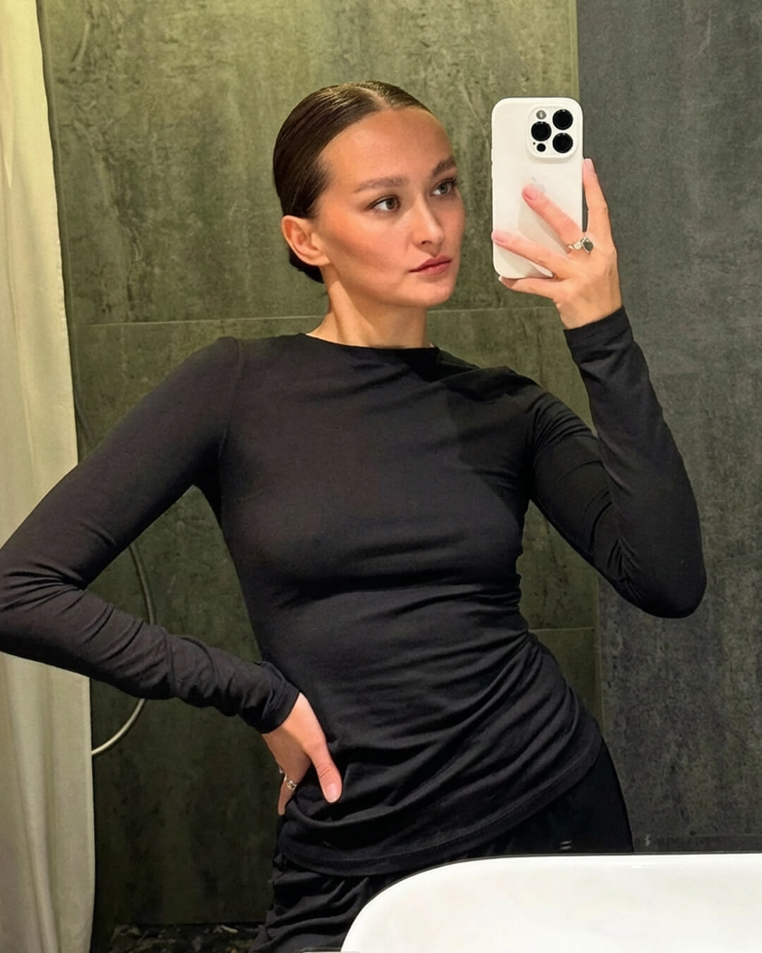 Meryll Long Sleeve Top and Wide Leg Trousers Set