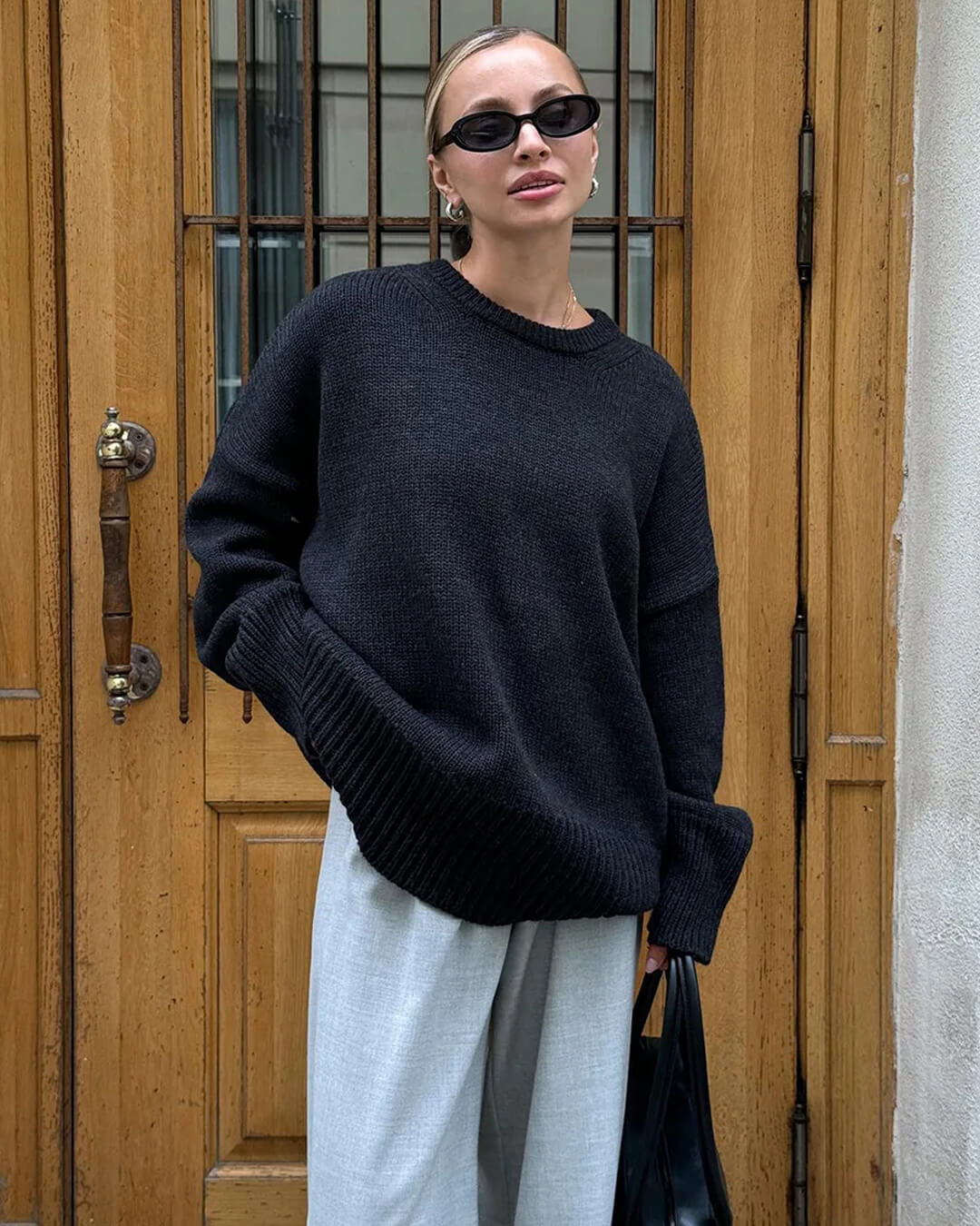 Georgette Ribbed Knit Sweater