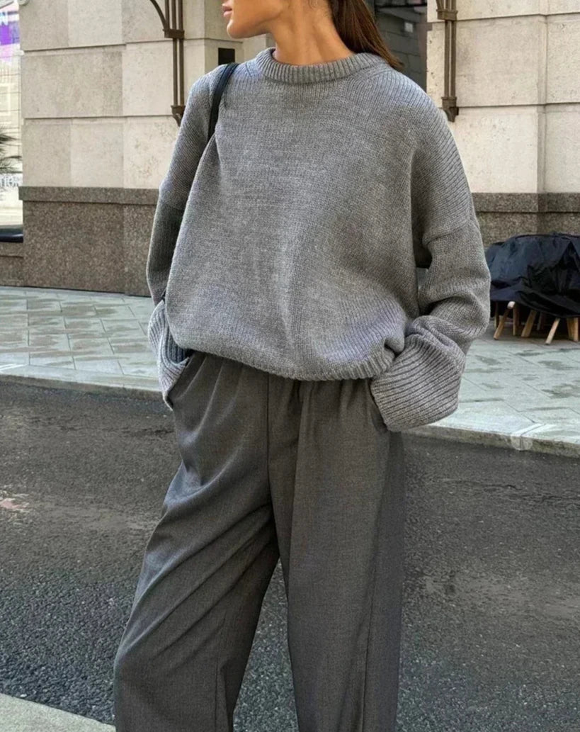 Georgette Ribbed Knit Sweater