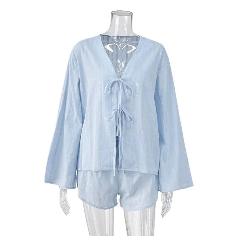 Julienne Cardigan Shorts Set