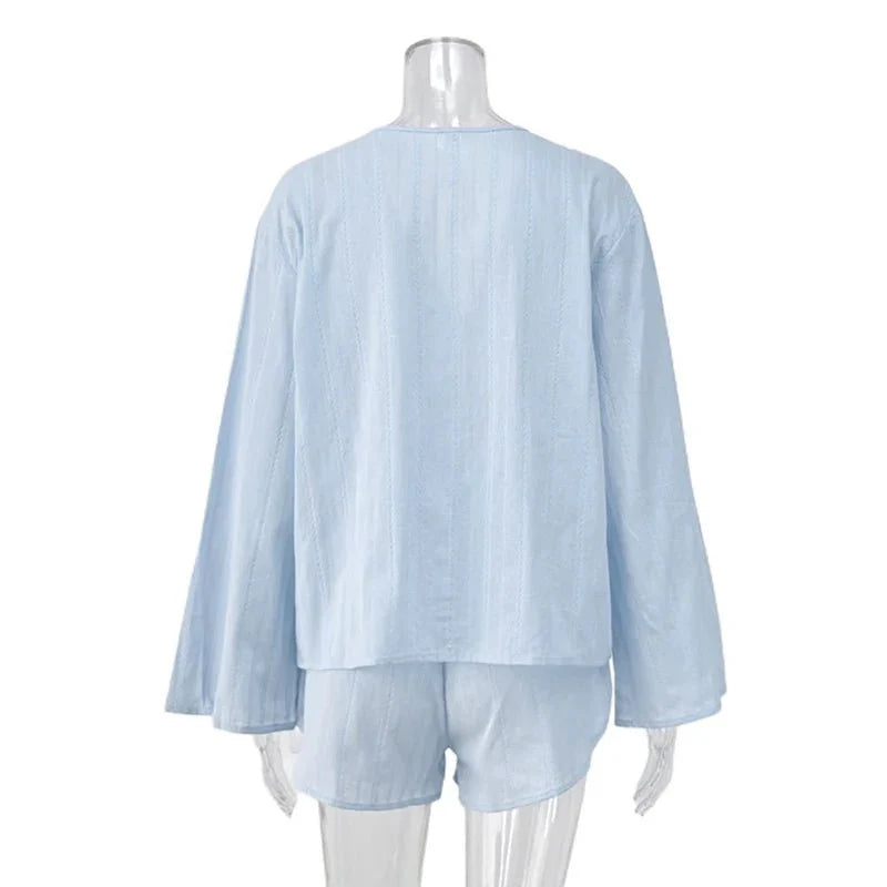 Julienne Cardigan Shorts Set