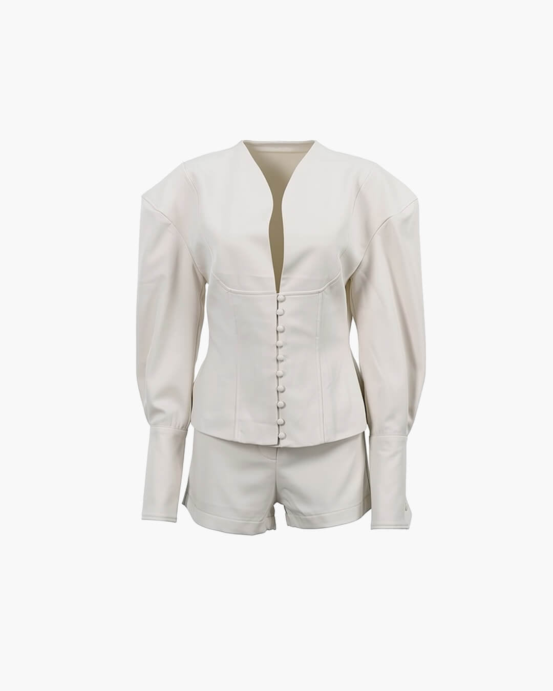 Angelica Cinched-Waist Blazer Shorts Set