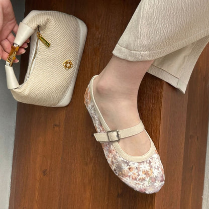 Helen Mesh Mary Jane Ballet Flats