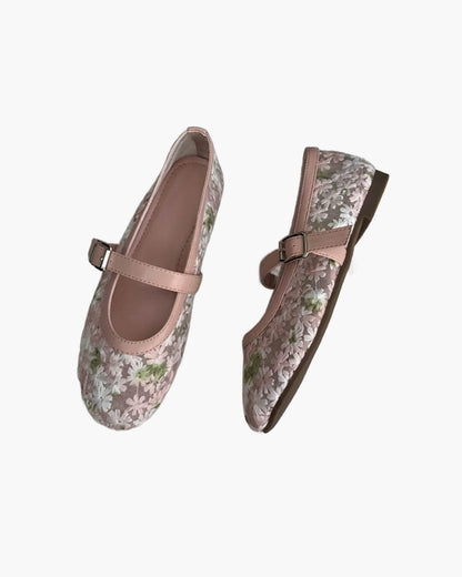 Helen Mesh Mary Jane Ballet Flats