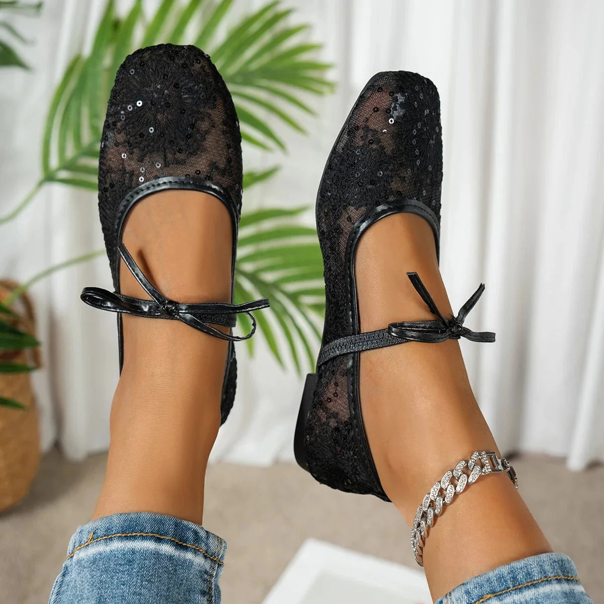 Joan Mesh Ballet Flats