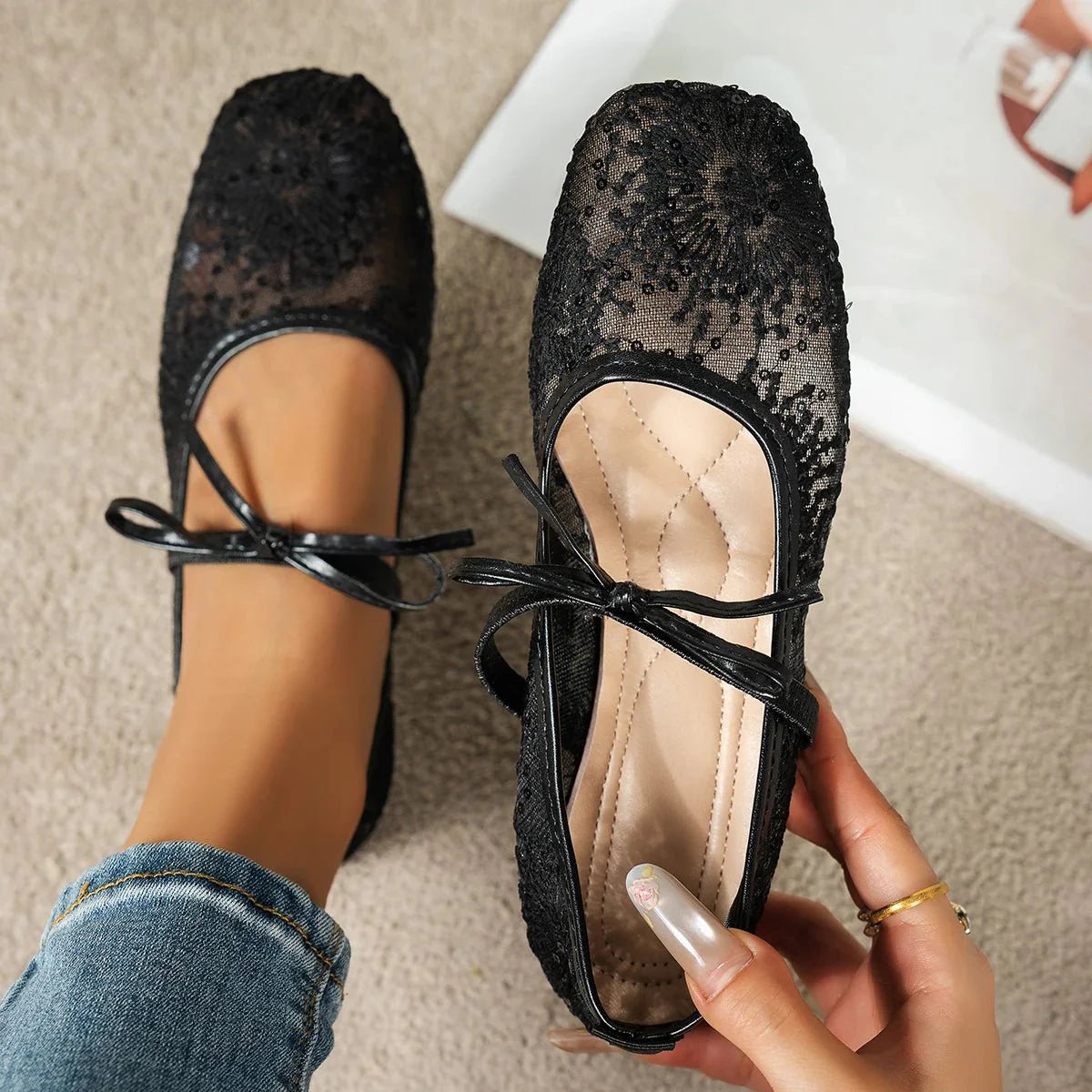 Joan Mesh Ballet Flats
