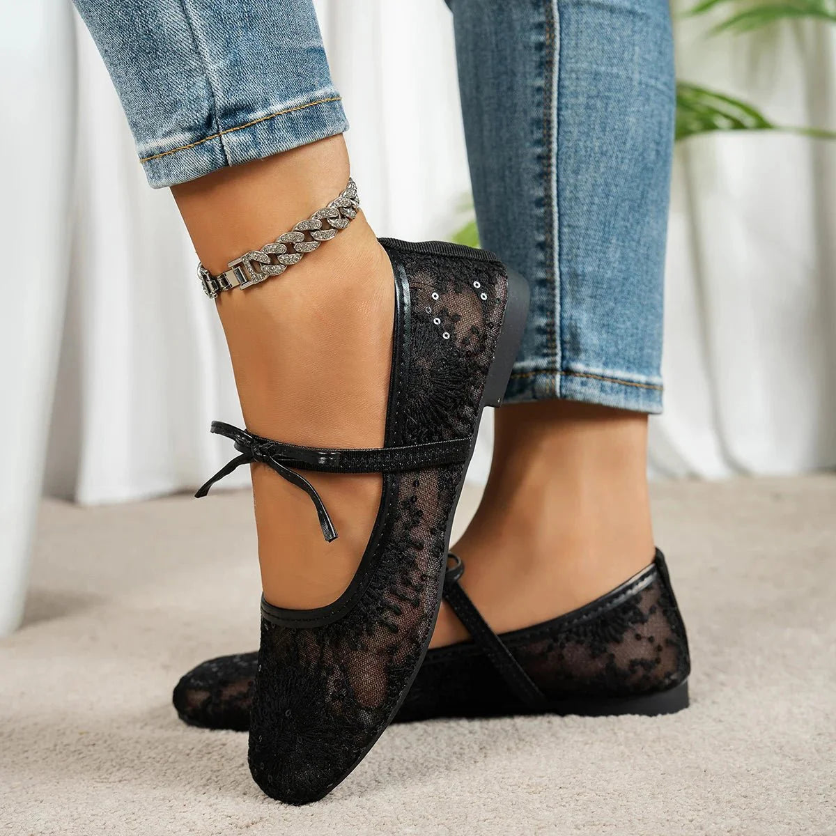 Joan Mesh Ballet Flats