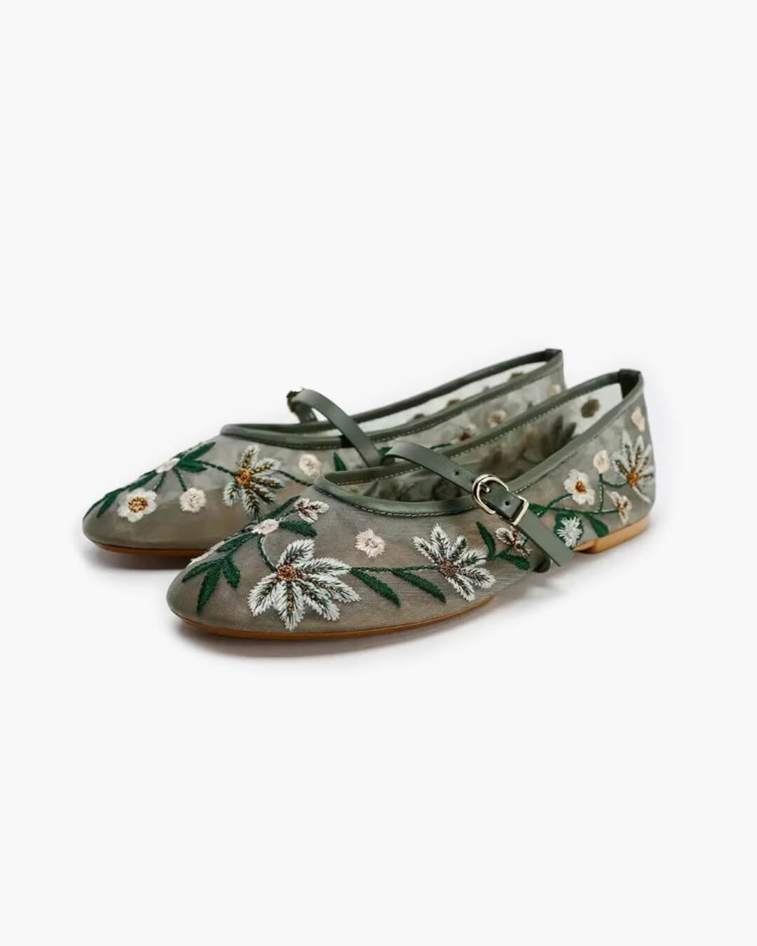 Leah Embroidered Ballet Flats