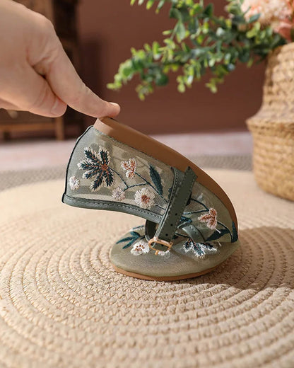 Leah Embroidered Ballet Flats