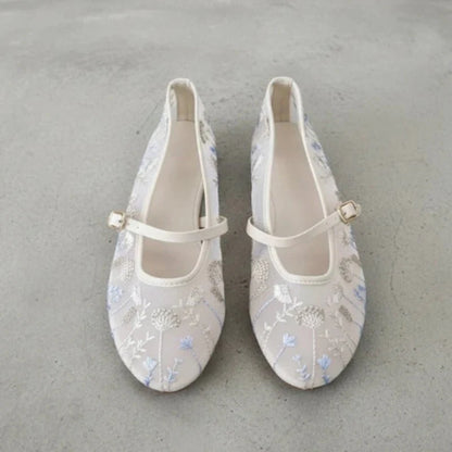 Priscilla Embroidered Ballet Flats