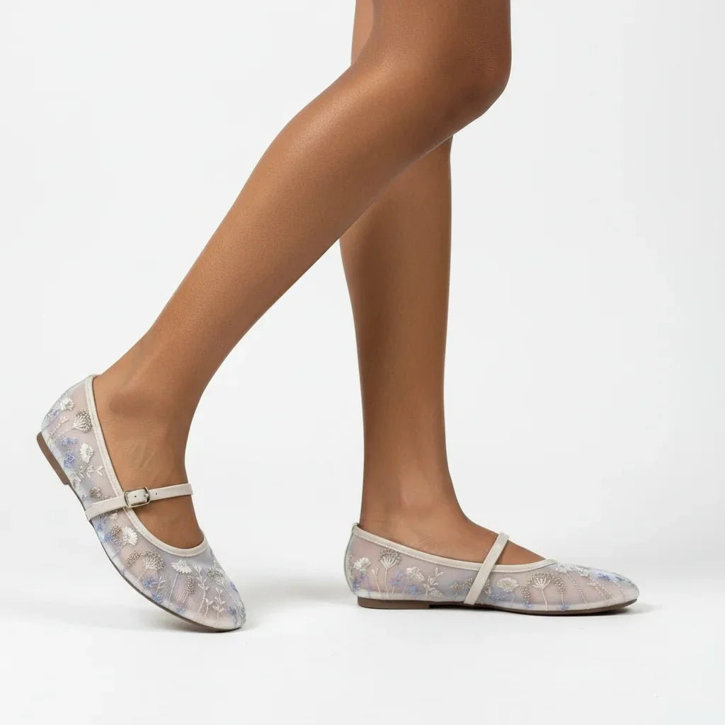 Priscilla Embroidered Ballet Flats