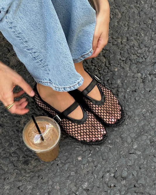 Rebecca Mesh Ballet Flats