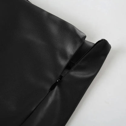 Rhian Hipster Leather Shorts