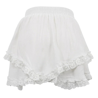 Kyrie Ruffled Trim Layered Mini Skirt