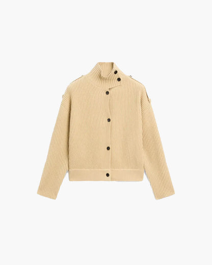 Sandra Stand Collar Knitted Cardigan