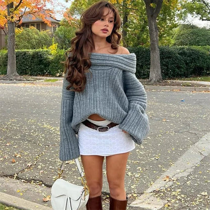 Maya Off-shoulder Knit Sweater