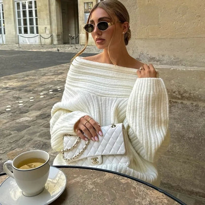 Maya Off-shoulder Knit Sweater