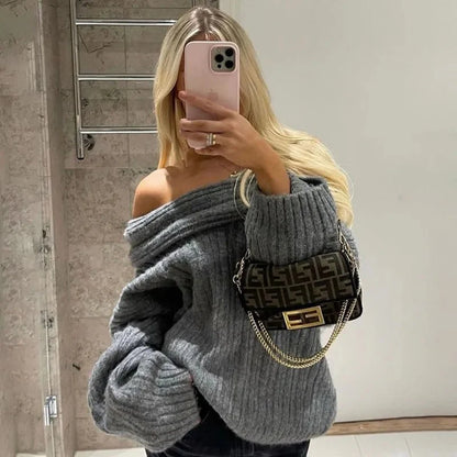 Maya Off-shoulder Knit Sweater