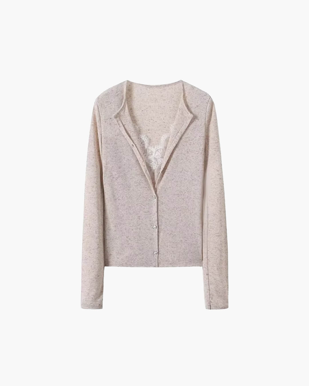 Ada Paneled Lace Trim Top