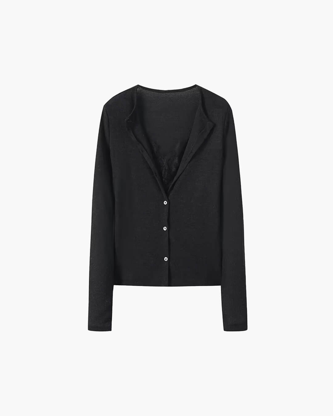 Ada Paneled Lace Trim Top