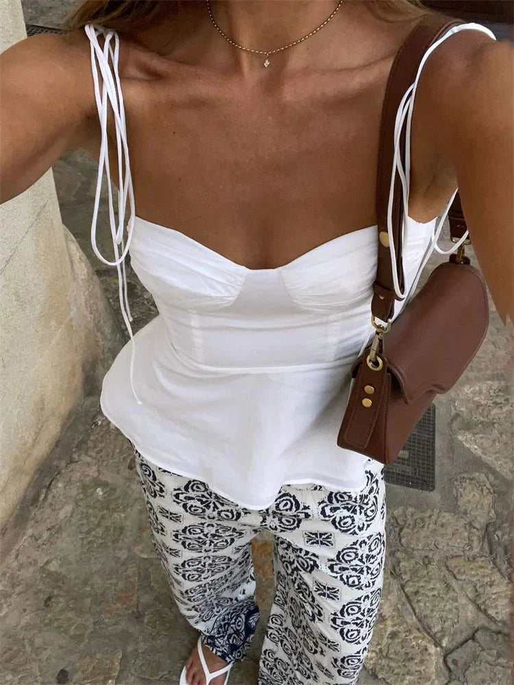 Jada Peplum Corset Cami Top