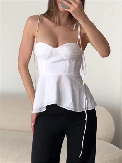 Jada Peplum Corset Cami Top