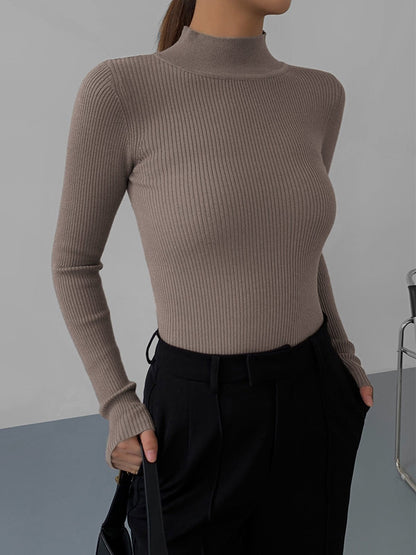 Jessa Rib Knit Long Sleeve Shirt