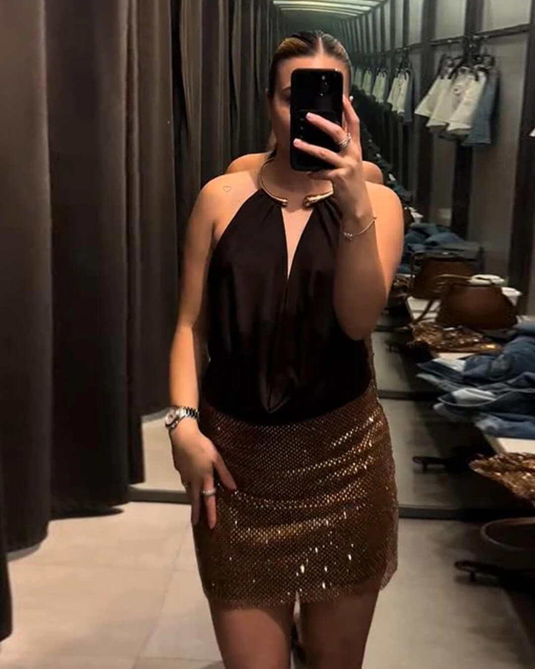 Ophelia Backless Draped Bodysuit