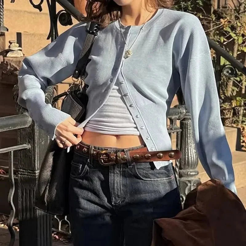 Shelly Snap Button Knit Cardigan