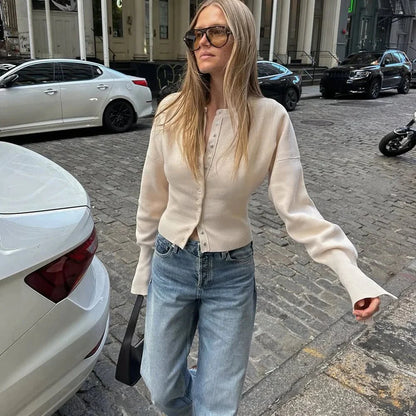 Shelly Snap Button Knit Cardigan