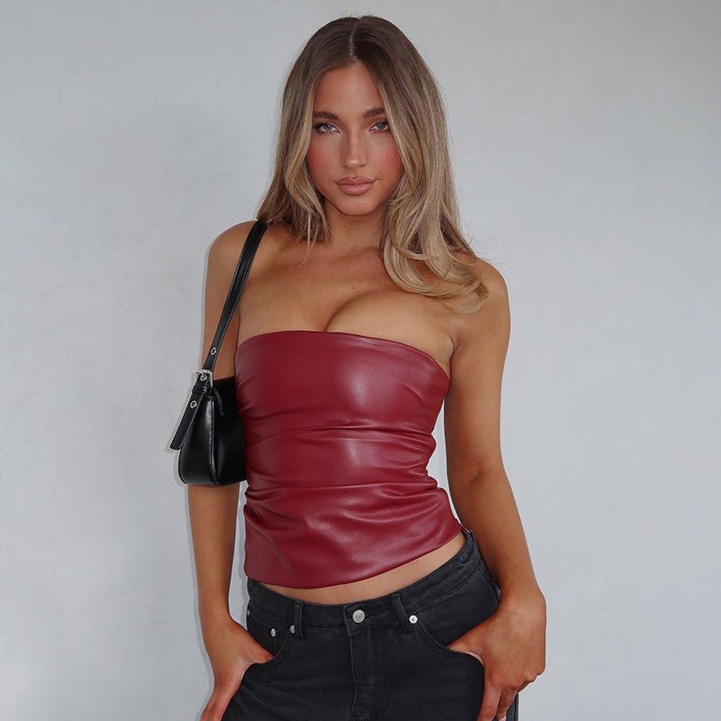 Yassi Faux Leather Top