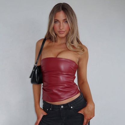 Yassi Faux Leather Top