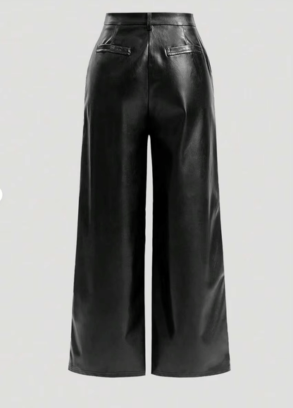 Michelle Faux Leather Flare Pants