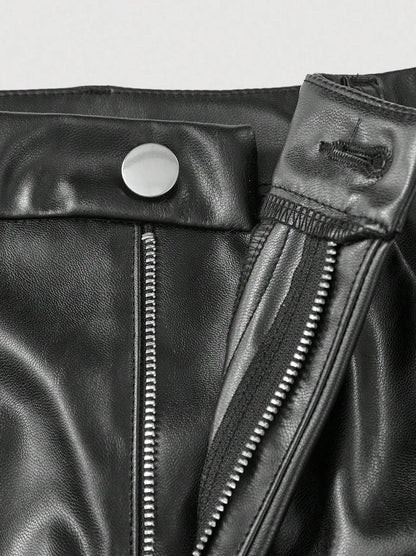 Michelle Faux Leather Flare Pants