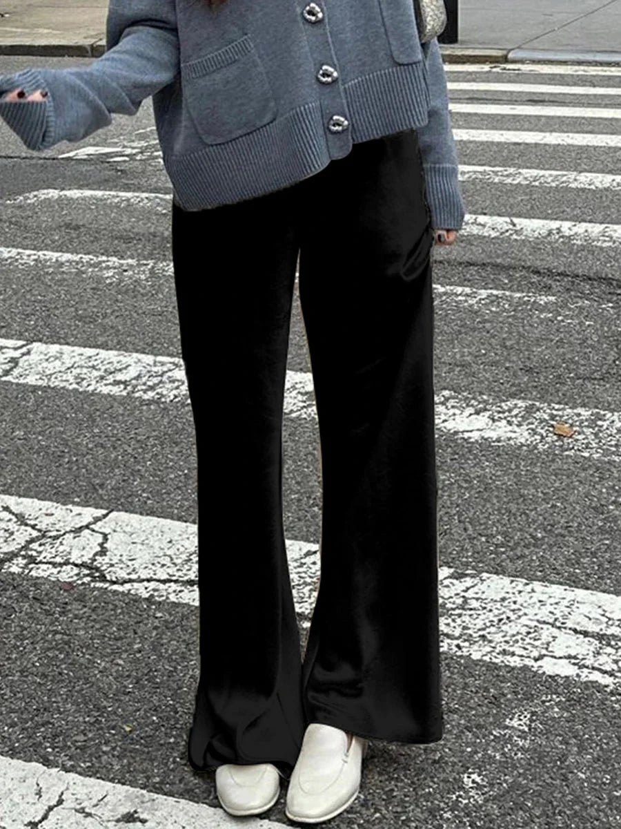 Wendy Wide Leg Satin Trousers