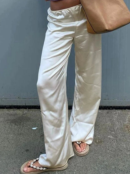 Wendy Wide Leg Satin Trousers